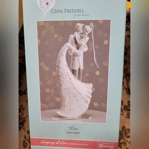 Wedding Cake Topper Couple "The Kiss" Gina Freehill